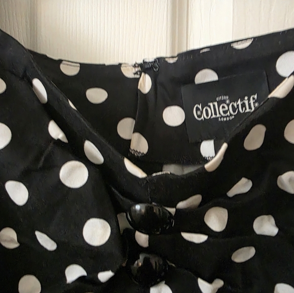 NWOT Collectif Dolores Polkadot Swing 50s Pinup Dress XL (UK Size 16) - Picture 8 of 8